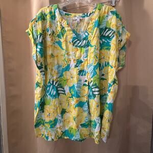 Kim Rogers Curvy 2X Yellow Top